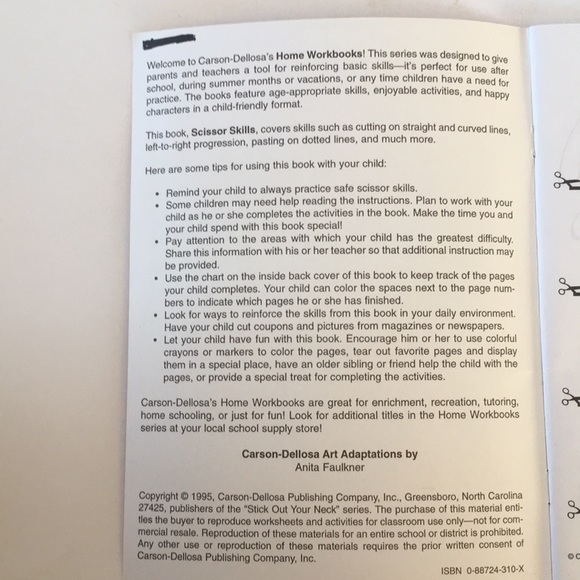 “Cutting and Handwriting” workbooks/black line bk - Picture 3 of 14